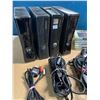 Image 2 : Lot of 4 Xbox 360 Consoles w/ 7 Games, Controllers, and Cords - Used/As Is