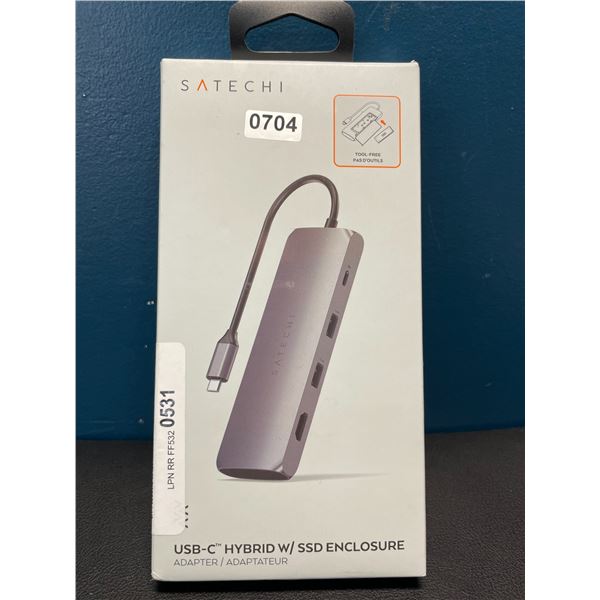 Lot of 1 Satechi USB-C Hybrid W/ SSD Enclosure Adapter