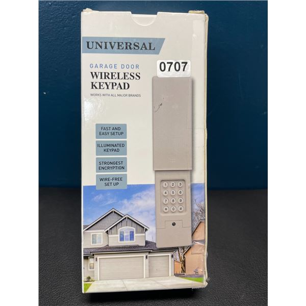 Lot of 1 Universale Garage Door Wireless Keypad