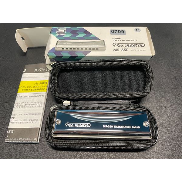 Lot of 1 Suzuki Pro Master MR-350 10-Hole Harmonica - Brand New!