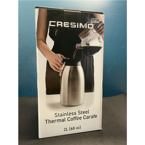 Lot of 1 Cresimo Stainless Steel Thermal Coffee Carafe - 2L (68oz)