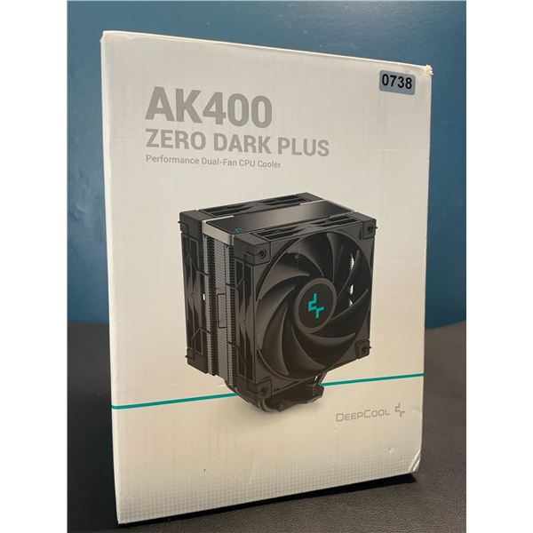 Lot of 1 DeepCool AK400 Zero Dark Plus Performance Dual-Fan CPU Cooler