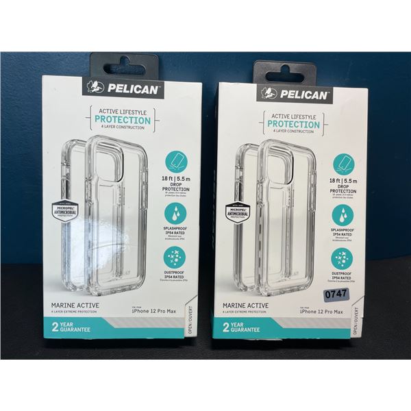 Lot of 2 Pelican Marine Active Protective Cases - For iPhone 12 Prox/13 Pro Max