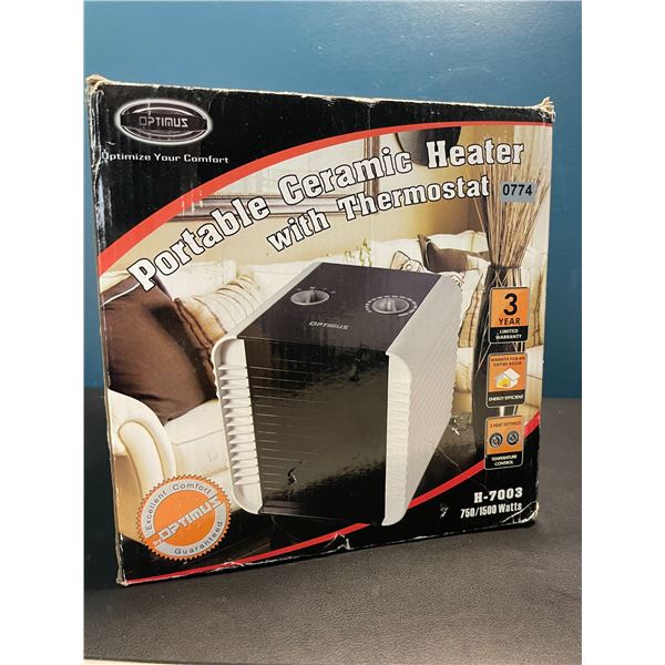 Lot of 1 Portable Ceramic Heater With Thermostat  (Model H-7003) 750/1500 Watts