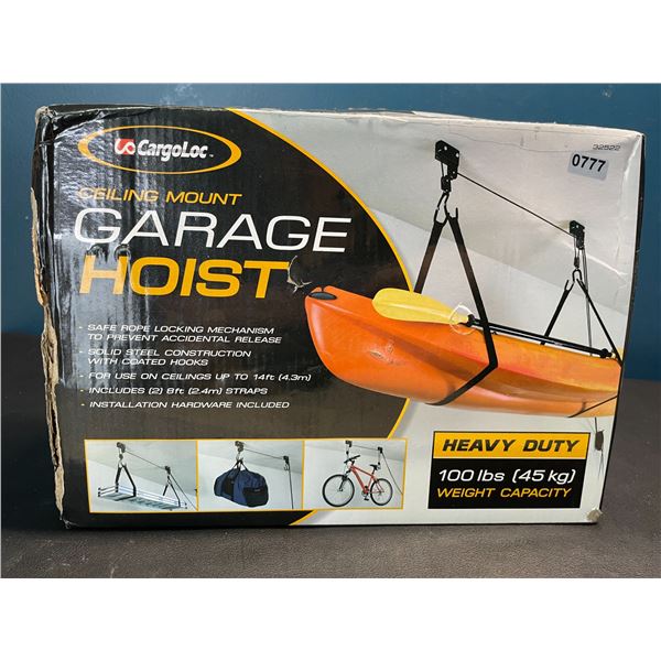 Lot of 1 Ceiling Mount Garage Hoist - 100lbs Weight Capacity (45kg)