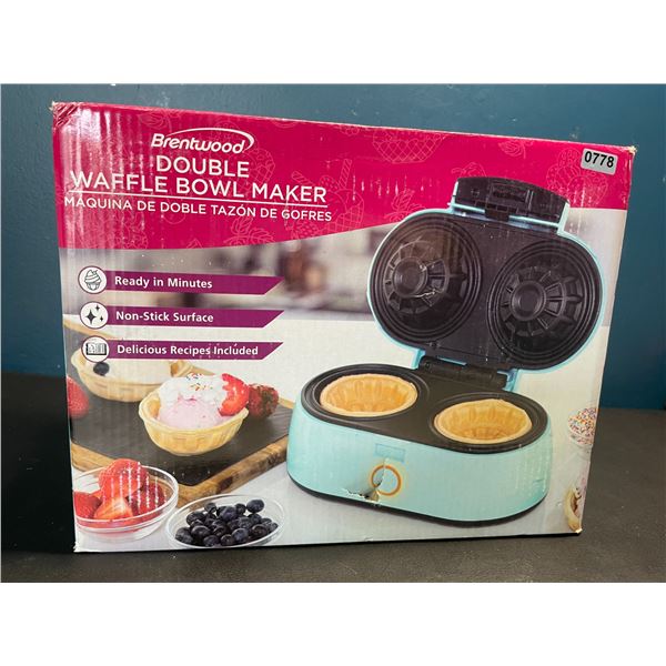 Lot of 1 Brentood Double Waffle Bowl Maker