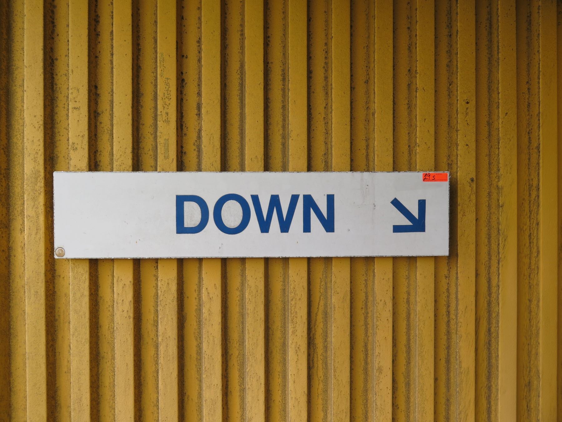 Aloha Stadium Down Sign w/ Arrow - Oahu Auctions