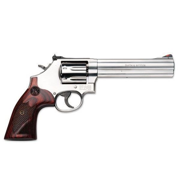 SW 686 DELUXE 357MAG 6  SS AS WOOD GRIPS 7RD