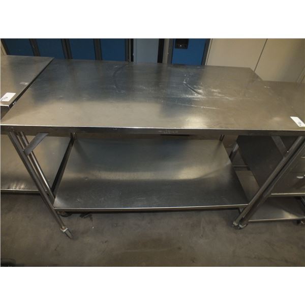 Stainless Steel Table On Wheels