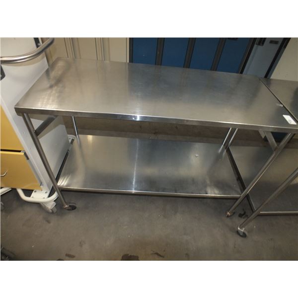 Stainless Steel Table On Wheels