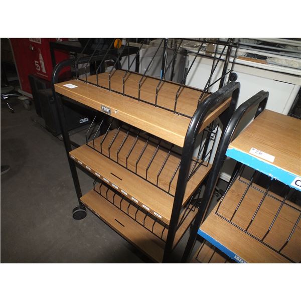 6 Brown Carts On Wheels