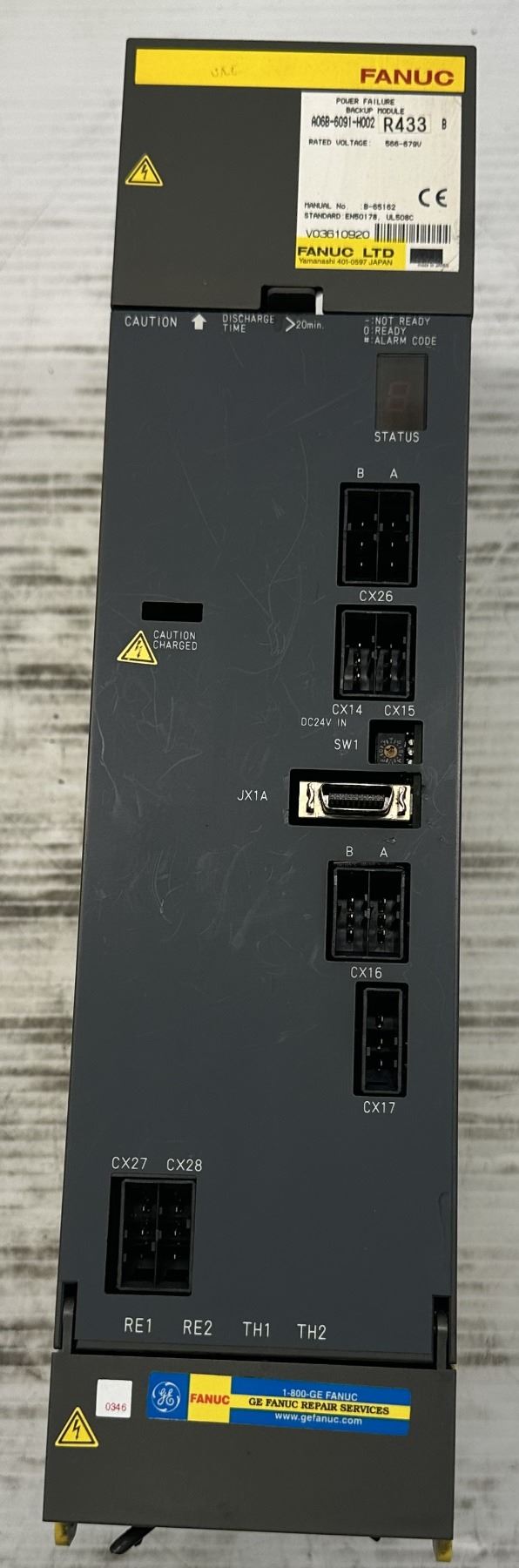 Fanuc #A06B-6091-H002 R433 Power Failure Backup Module