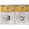 Image 1 : Lot of 1963 & 1964 Proof Washington Quarter Coins ANACS PF67