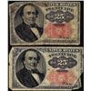 Image 1 : Lot of (2) 1874 Twenty-Five Cent Fractional Currency Notes