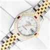 Image 2 : Rolex Ladies Two Tone Silver Index Ruby and Diamond Datejust Wristwatch