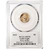 Image 2 : 2022 $5 American Gold Eagle Coin PCGS MS70 First Strike