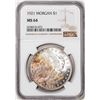 Image 1 : 1921 $1 Morgan Silver Dollar Coin NGC MS64 Amazing Toning