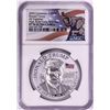 Image 1 : 2020 Cameroon 1000 Francs High Relief Donald Trump Silver Coin NGC PF70 Ultra Cameo