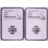 Image 1 : Lot of (2) 2021 Great Britain 10 Pounds Britannia 1/10oz Platinum Coins NGC MS69