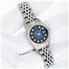 Image 3 : Rolex Ladies Stainless Steel Blue Vignette Diamond Datejust Wristwatch