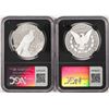 Image 2 : 2023-S $1 Proof Morgan & Peace Silver Dollar Set NGC PF70 Ultra Cameo ER Iskowitz Sig