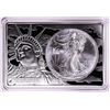 Image 1 : 1996 $1 American Silver Eagle Coin & 2oz Silver Bar Set