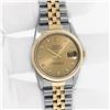 Image 3 : Rolex Mens Two Tone Factory VVS Champagne Diamond Datejust Wristwatch