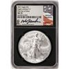 Image 1 : 2021 Type 2 $1 American Silver Eagle Coin NGC MS70 First Day of Issue Gaudioso Signed