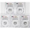 Image 1 : Lot of (5) 2018-Mo Mexico Proof 1/10 oz Silver Libertad Coins PCGS PR70DCAM