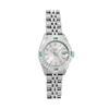 Image 2 : Rolex Ladies Stainless Steel Emerald and Diamond Datejust Wristwatch