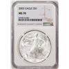 Image 1 : 2003 $1 American Silver Eagle Coin NGC MS70