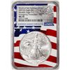 Image 1 : 2021(S) Type 1 $1 American Silver Eagle Coin NGC MS70 FDI San Francisco Flag Core