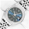 Image 2 : Rolex Ladies Stainless Steel Blue Index Diamond Datejust Wristwatch