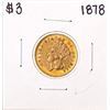 Image 1 : 1878 $3 Indian Princess Head Gold Coin