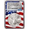 Image 1 : 2020(S) $1 American Silver Eagle Coin NGC MS70 Early Releases Mint Flag Core