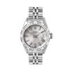 Image 2 : Rolex Ladies Stainless Steel Silver Index Diamond Date Wristwatch