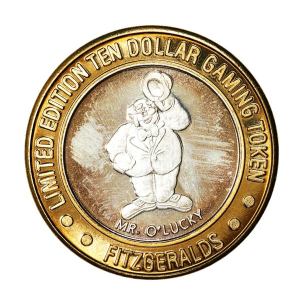 .999 Silver Fitzgerald's Casino & Hotel Reno, Nevada $10 Limited Edition Gaming Token
