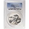 Image 1 : 2013 Tokelau Islands $5 Snake Silver Coin PCGS MS70
