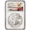 Image 1 : 2016 $1 American Silver Eagle Coin NGC MS70 FDOI Mercanti Signature 30th Anniversary