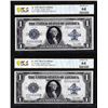 Image 1 : Lot of (2) Consecutive 1923 $1 Silver Certificate Notes PCGS Choice Uncirculated 64