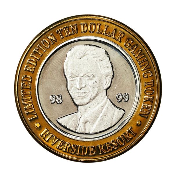 .999 Silver Riverside Resort Casino Laughlin, Nevada $10 Limited Edition Gaming Token