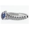 Image 4 : Rolex Ladies Stainless Steel Blue Vignette Sapphire and Diamond Datejust Wristwatch