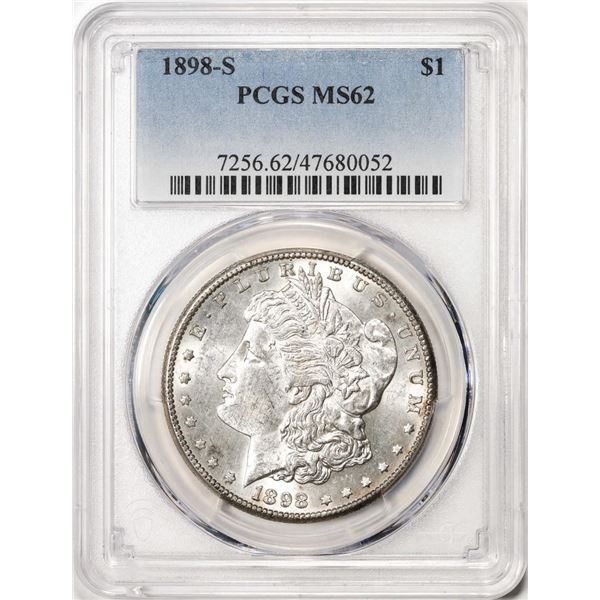 1898-S $1 Morgan Silver Dollar Coin PCGS MS62