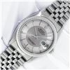 Image 3 : Rolex Mens Stainless Steel Tuxedo Index Datejust Wristwatch