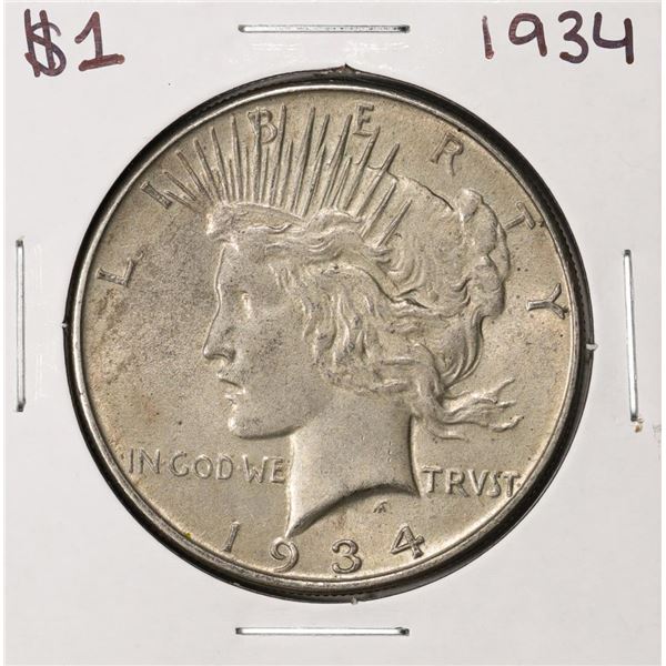 1934 $1 Peace Silver Dollar Coin