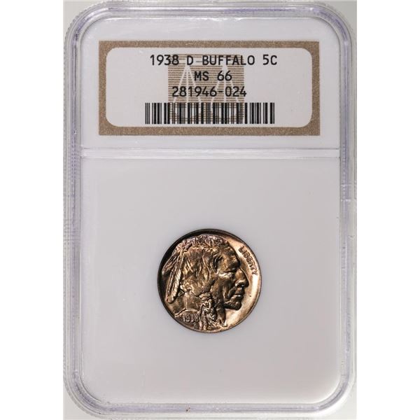 1938-D Buffalo Nickel Coin NGC MS66