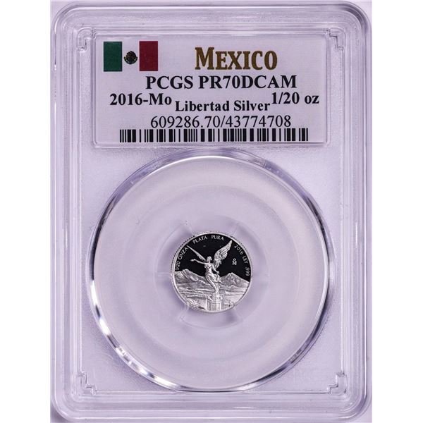 2016-Mo Mexico Proof 1/20 oz Silver Libertad Coin PCGS PR70DCAM