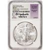 Image 1 : 2016 $1 American Silver Eagle Coin NGC MS70 FDOI Jones Signature 30th Anniversary