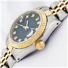 Image 4 : Rolex Ladies Two Tone Blue Vignette Diamond Datejust Wristwatch