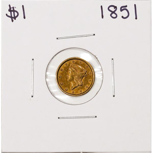 1851 $1 Liberty Head Gold Dollar Coin